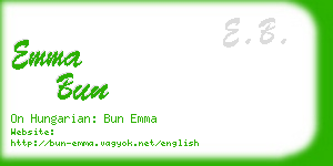 emma bun business card